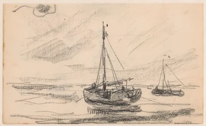 Zwei Fischerboote auf dem Meer