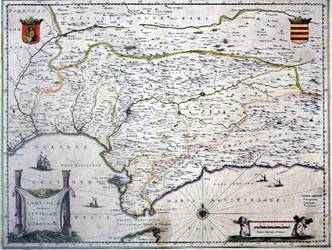 Karte von Andalusien, Spanien