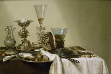 Stillleben mit Austern und Nüssen, 1637