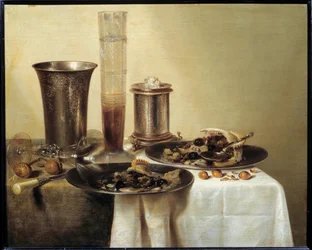 Stillleben mit Silberbecher (1594-1670), 1637. Maße: 0,44 x 0,55 m
