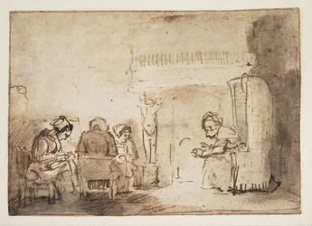 Die Frauen am Kamin im Haus von Rembrandt