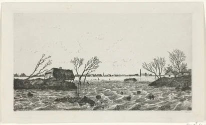 Deichbruch bei Dreumel, 1855
