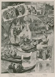 Venedig bei Olympia - Szenen auf der Bühne und auf dem Wasser
