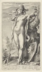 Minerva bei einem Baum