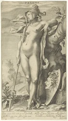 Minerva bei einem Baum