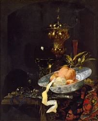 Stillleben mit einem orientalischen Teppich, frühe 1660er Jahre