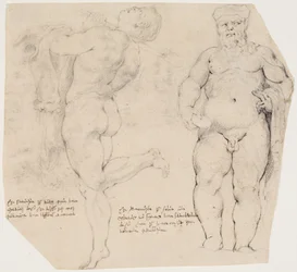 Tanzender Satyr und stehender Silen