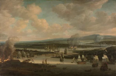 Verbrennung der englischen Flotte bei Chatham
