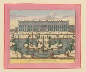 Ansicht des Palastes von Versailles von der Park- und Gartenseite