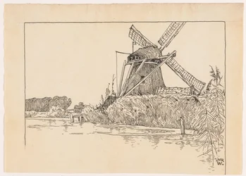 Mühle an einem Wasserufer