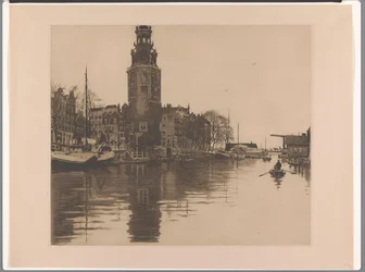Ansicht auf den Montelbaanstoren in Amsterdam