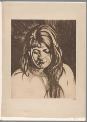 Kopf einer Frau mit losem Haar
