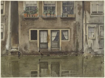 Häuser an einem Kanal in Amsterdam