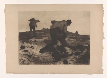 Landarbeiter auf der Heide