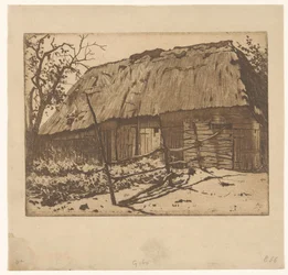 Scheune mit Zaun in Brabant