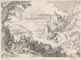 Landschaft mit dem barmherzigen Samariter