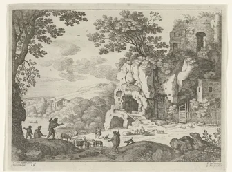 Landschaft mit einer Ruine