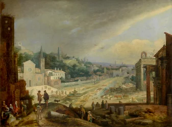 Ein Blick auf das Campo Vaccino in Rom