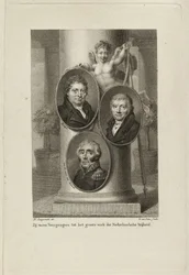 Gedenkstein mit den Porträts von Joan Melchior Kemper, Cornelis Anthony Fannius Scholten, Gijsbert Carel Rutger Reinier van Brienen van Ramerus