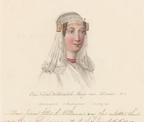 Kopfbedeckung eines Mädchens aus Alkmaar, 1816