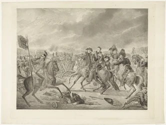 Prinz von Oranien in der Schlacht bei Waterloo, 1815