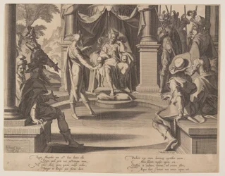 Alexander der Große als Richter, Platte 10 aus Throne der Gerechtigkeit (Thronus Iustitiae)