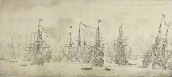 Der gescheiterte Angriff der Engländer auf die Rückkehrflotte im Hafen von Bergen