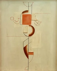 Figur mit Braun und Rosa