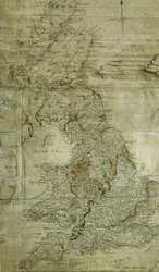 Karte der Schichten in England, Wales und einem Teil von Schottland, graviert von John Cary, ca. 1802-3