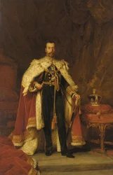 Krönungsporträt von König George V., nach Sir Luke Fildes
