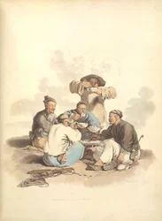 Gruppe von Fährtenlesern