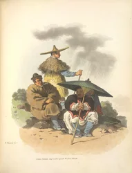 Bekleidet für Regenwetter