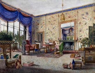 Salon in Middleton Park, von William Alfred Delamotte (1775-1863)