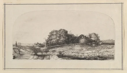 Landschaft mit einer Heuscheune und einer Schafherde Kopie, 1750-1810