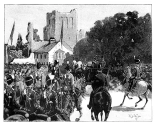 Ankunft von Königin Victoria in Kelso, Schottland, 1887