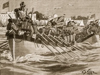 Abreise der britischen Truppen aus Alexandria, 1807, Illustration aus 