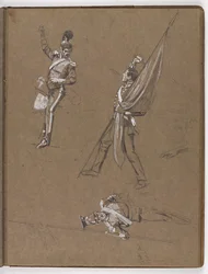 Studien für das Ölgemälde, Die Flagge: Albuhera, 16. Mai 1811