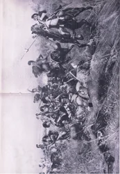 The Black Watch in der Schlacht von Quatre Bras am 16. Juni 1815, Illustration aus Britische Schlachten zu Land und zu Wasser, 1915