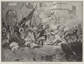 Das Militärturnier in der Royal Agricultural Hall, Ausfall der sudanesischen Garnison