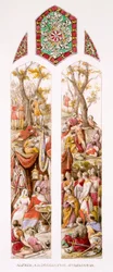 König Alfred in Athelney, Somerset, mit seinen Anhängern, ca. 1880