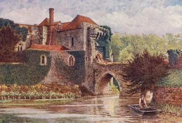 Das alte Tor und die Brücke, Leeds Castle