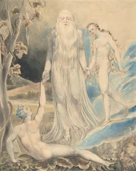 Engel der göttlichen Gegenwart bringt Eva zu Adam Die Erschaffung Evas..., recto..., 1803