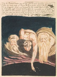 Das erste Buch Urizen, Tafel 13, "So wurde der ewige Prophet geteilt . . . " (Bentley 15)
