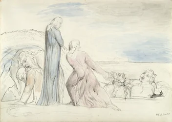 Dante packt den Verräter Bocca am Haar, Illustration zur 
