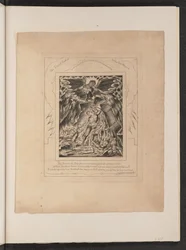 Hiobs Söhne und Töchter von Satan überwältigt, 1825