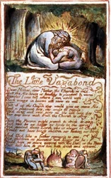 Der kleine Vagabund: Tafel 45 aus Songs of Innocence and of Experience (Kopie AA) ca. 1815-26