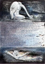 Tafel II, Jerusalem, ca. 1804-20. Die Töchter von Albion dargestellt durch schwanenartige und fischartige Kreaturen