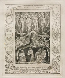Das Buch Hiob: Pl. 14, Als die Morgensterne zusammen sangen und alle Söhne..., 1825