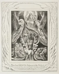 Das Buch Hiob: Pl. 16, Du hast das Urteil der Gottlosen erfüllt, 1825