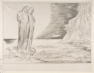 Der Kreis der Verräter: Dantes Fuß tritt Bocca degli Abbate, aus Dantes Inferno, ca. 1825-27